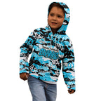 Cronulla-Sutherland Sharks Rugby Kid Hoodie Graffiti Typography Urban Camo Abstract Street Style