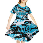 Cronulla-Sutherland Sharks Rugby Kid Short Sleeve Dress Graffiti Typography Urban Camo Abstract Street Style