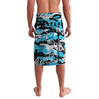 Cronulla-Sutherland Sharks Rugby Lavalava Graffiti Typography Urban Camo Abstract Street Style