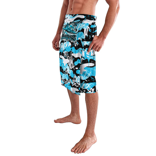 Cronulla-Sutherland Sharks Rugby Lavalava Graffiti Typography Urban Camo Abstract Street Style