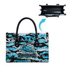 Cronulla-Sutherland Sharks Rugby Leather Bag Graffiti Typography Urban Camo Abstract Street Style