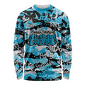 Cronulla-Sutherland Sharks Rugby Long Sleeve Shirt Graffiti Typography Urban Camo Abstract Street Style