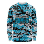 Cronulla-Sutherland Sharks Rugby Long Sleeve Shirt Graffiti Typography Urban Camo Abstract Street Style