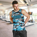 Cronulla-Sutherland Sharks Rugby Men Tank Top Graffiti Typography Urban Camo Abstract Street Style