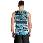 Cronulla-Sutherland Sharks Rugby Men Tank Top Graffiti Typography Urban Camo Abstract Street Style