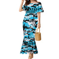 Cronulla-Sutherland Sharks Rugby Mermaid Dress Graffiti Typography Urban Camo Abstract Street Style