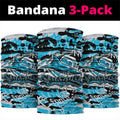 Cronulla-Sutherland Sharks Rugby Neck Gaiter Graffiti Typography Urban Camo Abstract Street Style