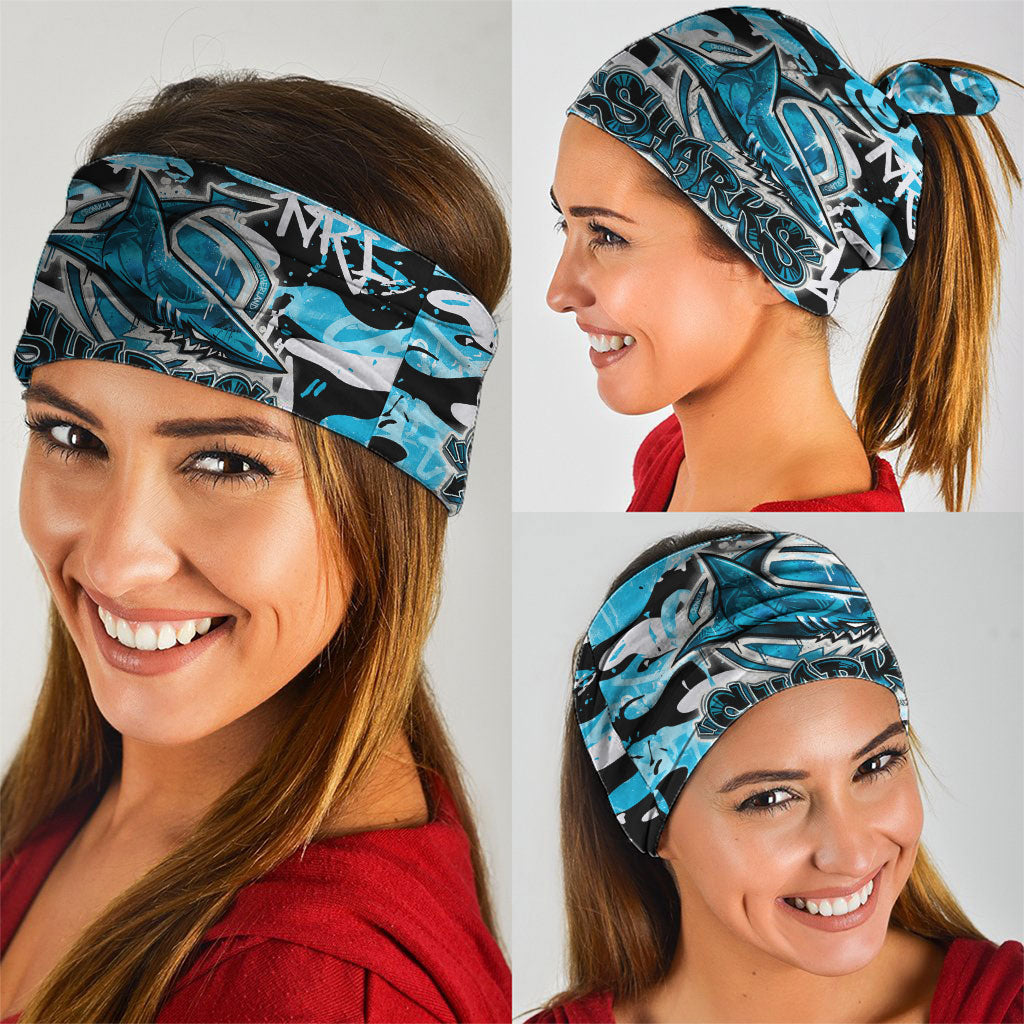 Cronulla-Sutherland Sharks Rugby Neck Gaiter Graffiti Typography Urban Camo Abstract Street Style