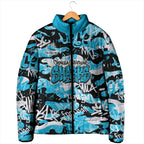 Cronulla-Sutherland Sharks Rugby Padded Jacket Graffiti Typography Urban Camo Abstract Street Style