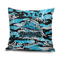 Cronulla-Sutherland Sharks Rugby Pillow Cover Graffiti Typography Urban Camo Abstract Street Style