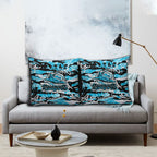 Cronulla-Sutherland Sharks Rugby Pillow Cover Graffiti Typography Urban Camo Abstract Street Style