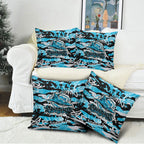 Cronulla-Sutherland Sharks Rugby Pillow Cover Graffiti Typography Urban Camo Abstract Street Style
