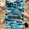 Cronulla-Sutherland Sharks Rugby Puzzle Graffiti Typography Urban Camo Abstract Street Style