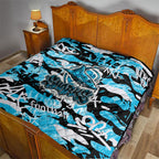 Cronulla-Sutherland Sharks Rugby Quilt Graffiti Typography Urban Camo Abstract Street Style