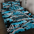 Cronulla-Sutherland Sharks Rugby Quilt Bed Set Graffiti Typography Urban Camo Abstract Street Style