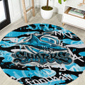 Cronulla-Sutherland Sharks Rugby Round Carpet Graffiti Typography Urban Camo Abstract Street Style