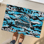 Cronulla-Sutherland Sharks Rugby Rubber Doormat Graffiti Typography Urban Camo Abstract Street Style