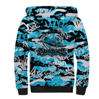 Cronulla-Sutherland Sharks Rugby Sherpa Hoodie Graffiti Typography Urban Camo Abstract Street Style