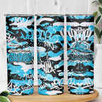 Cronulla-Sutherland Sharks Rugby Skinny Tumbler Graffiti Typography Urban Camo Abstract Street Style