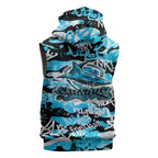 Cronulla-Sutherland Sharks Rugby Sleeveless Hoodie Graffiti Typography Urban Camo Abstract Street Style
