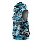 Cronulla-Sutherland Sharks Rugby Sleeveless Hoodie Graffiti Typography Urban Camo Abstract Street Style