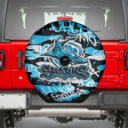 Cronulla-Sutherland Sharks Rugby Spare Tire Cover Graffiti Typography Urban Camo Abstract Street Style