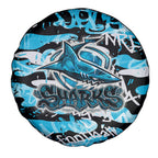 Cronulla-Sutherland Sharks Rugby Spare Tire Cover Graffiti Typography Urban Camo Abstract Street Style
