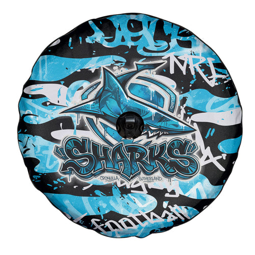Cronulla-Sutherland Sharks Rugby Spare Tire Cover Graffiti Typography Urban Camo Abstract Street Style