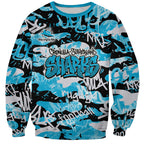 Cronulla-Sutherland Sharks Rugby Sweatshirt Graffiti Typography Urban Camo Abstract Street Style
