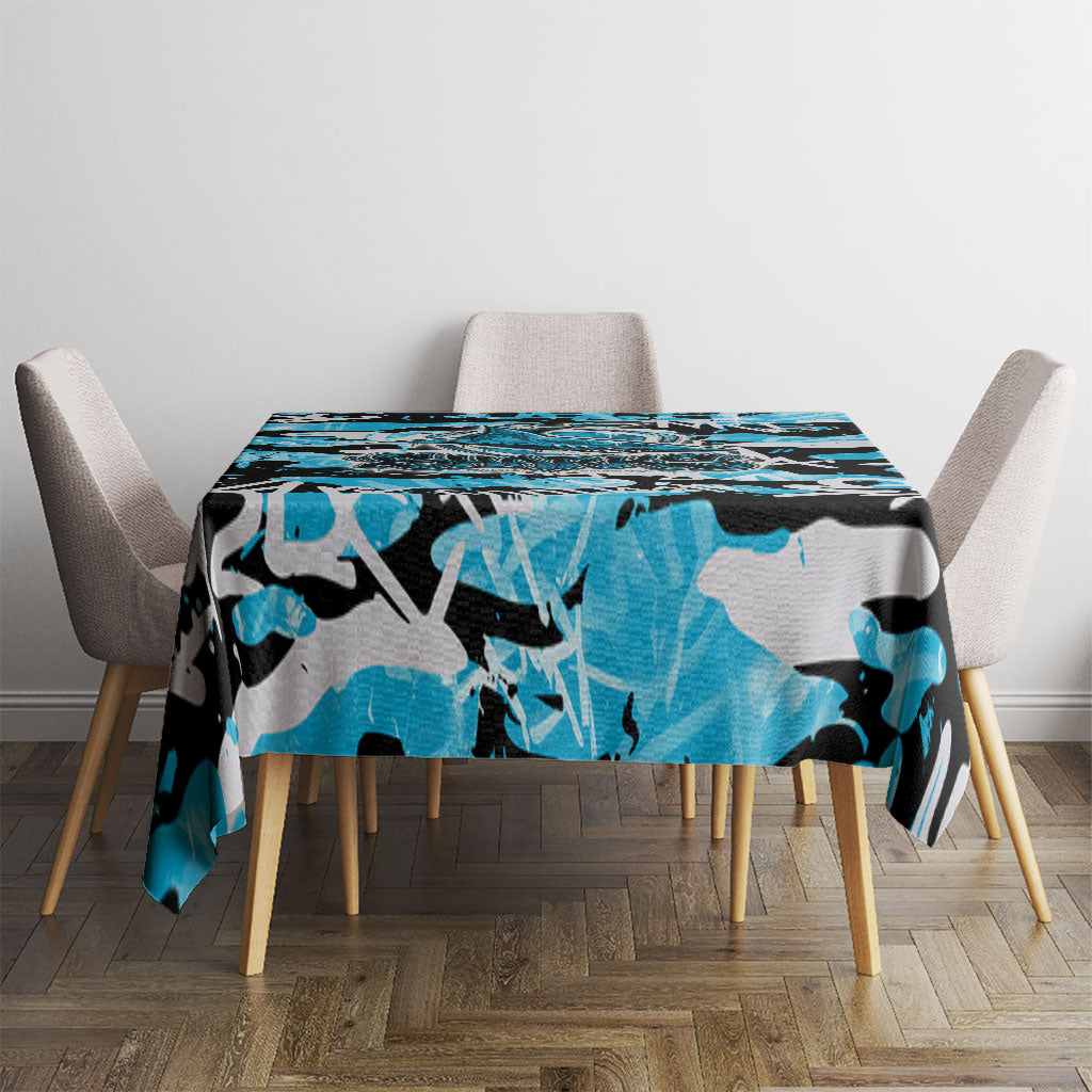 Cronulla-Sutherland Sharks Rugby Tablecloth Graffiti Typography Urban Camo Abstract Street Style