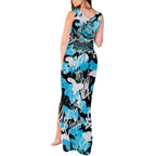 Cronulla-Sutherland Sharks Rugby Tank Maxi Dress Graffiti Typography Urban Camo Abstract Street Style