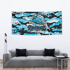 Cronulla-Sutherland Sharks Rugby Tapestry Graffiti Typography Urban Camo Abstract Street Style
