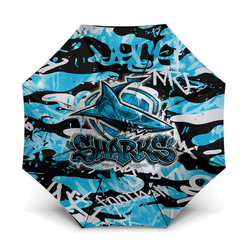 Cronulla-Sutherland Sharks Rugby Umbrella Graffiti Typography Urban Camo Abstract Street Style