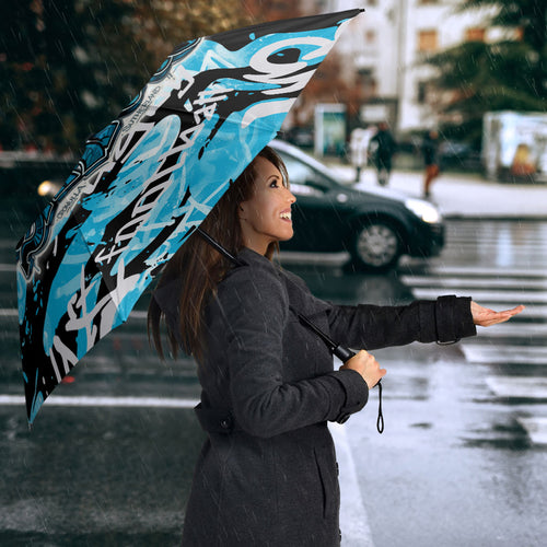 Cronulla-Sutherland Sharks Rugby Umbrella Graffiti Typography Urban Camo Abstract Street Style