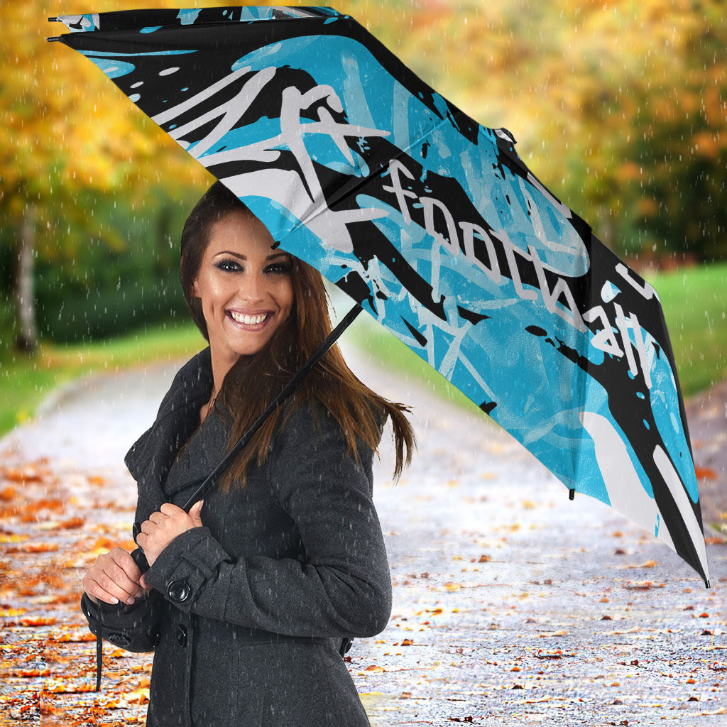 Cronulla-Sutherland Sharks Rugby Umbrella Graffiti Typography Urban Camo Abstract Street Style