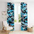 Cronulla-Sutherland Sharks Rugby Window Curtain Graffiti Typography Urban Camo Abstract Street Style