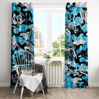 Cronulla-Sutherland Sharks Rugby Window Curtain Graffiti Typography Urban Camo Abstract Street Style