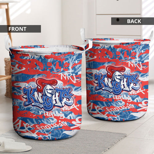 Newcastle Knights Rugby Laundry Basket Graffiti Typography Urban Camo Abstract Street Style