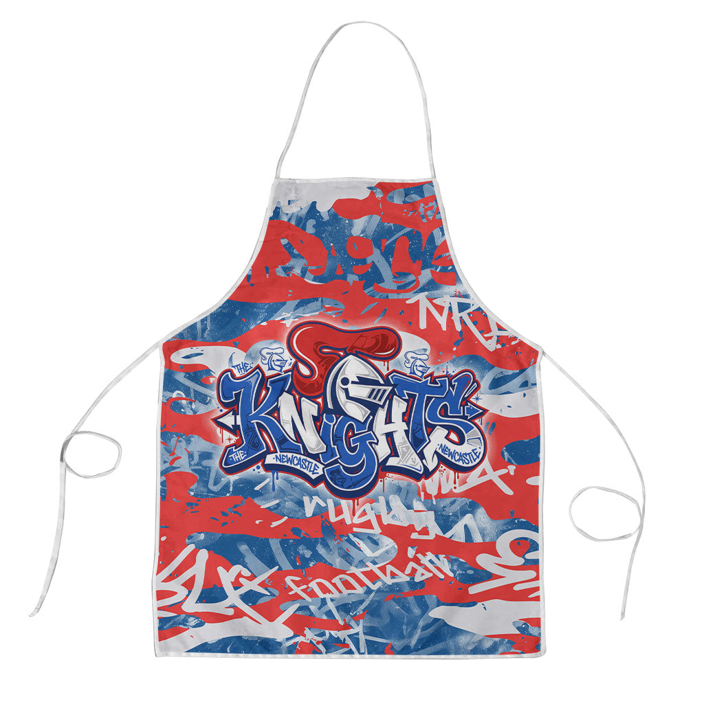 Newcastle Knights Rugby Apron Graffiti Typography Urban Camo Abstract Street Style