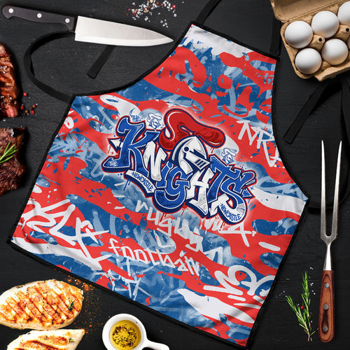 Newcastle Knights Rugby Apron Graffiti Typography Urban Camo Abstract Street Style
