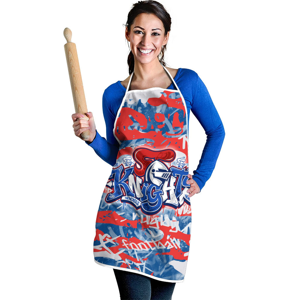 Newcastle Knights Rugby Apron Graffiti Typography Urban Camo Abstract Street Style