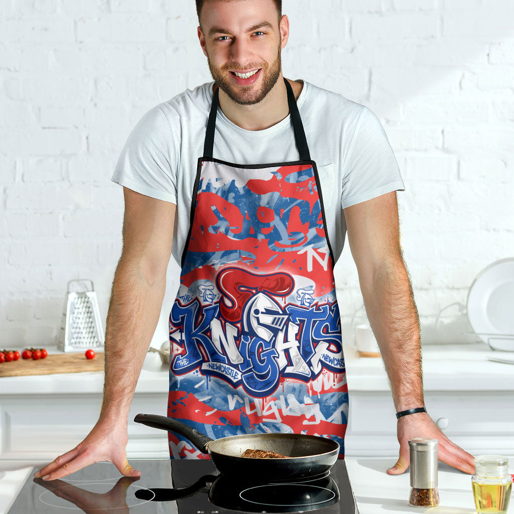 Newcastle Knights Rugby Apron Graffiti Typography Urban Camo Abstract Street Style