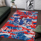 Newcastle Knights Rugby Area Rug Graffiti Typography Urban Camo Abstract Street Style