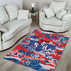 Newcastle Knights Rugby Area Rug Graffiti Typography Urban Camo Abstract Street Style