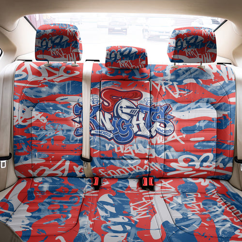 Newcastle Knights Rugby Back Car Seat Cover Graffiti Typography Urban Camo Abstract Street Style