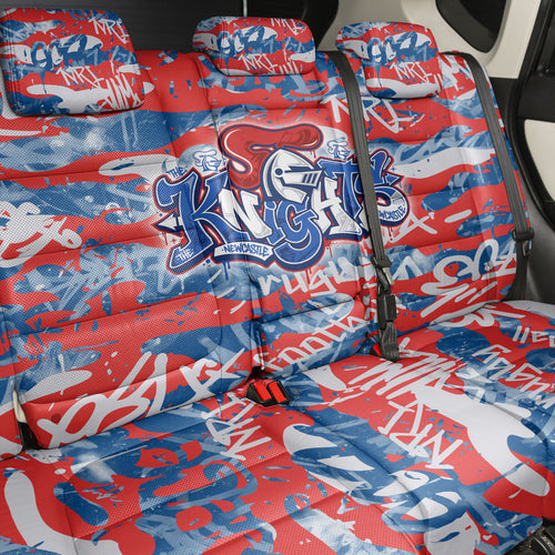Newcastle Knights Rugby Back Car Seat Cover Graffiti Typography Urban Camo Abstract Street Style