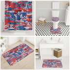 Newcastle Knights Rugby Bathroom Set Graffiti Typography Urban Camo Abstract Street Style
