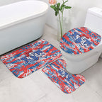Newcastle Knights Rugby Bathroom Set Graffiti Typography Urban Camo Abstract Street Style