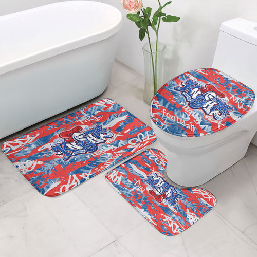 Newcastle Knights Rugby Bathroom Set Graffiti Typography Urban Camo Abstract Street Style