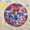 Newcastle Knights Rugby Beach Blanket Graffiti Typography Urban Camo Abstract Street Style
